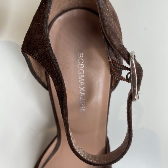BCBGMaxAzria Brown Vintage Suede Heels - Picture 4 of 11